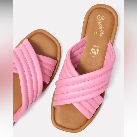 NIB Seychelles 'Word for Word' Pink Leather Italian Sandals (Women's 6.5) - Picture 2 of 9